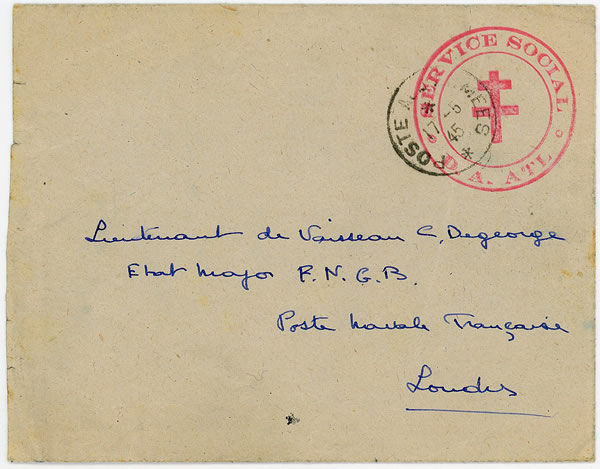 Lettre en franchise du Détachement d'Armées de l'Atlantique