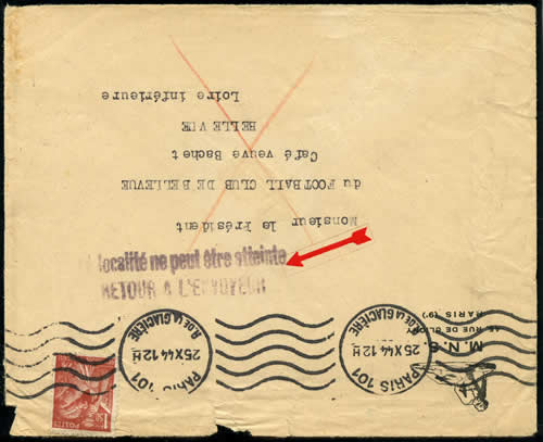 Retour  à l'envoyeur de la poche de saint-nazaire