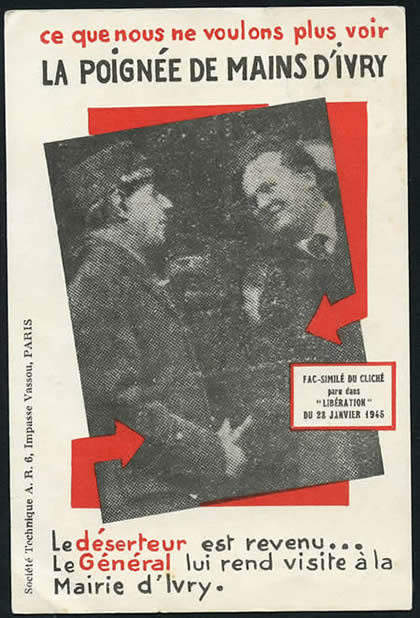 carte Postale contre l'amnistie de Thorez