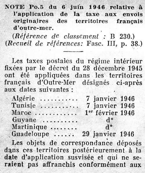 Application Outre-mer des nouveaux tarifs