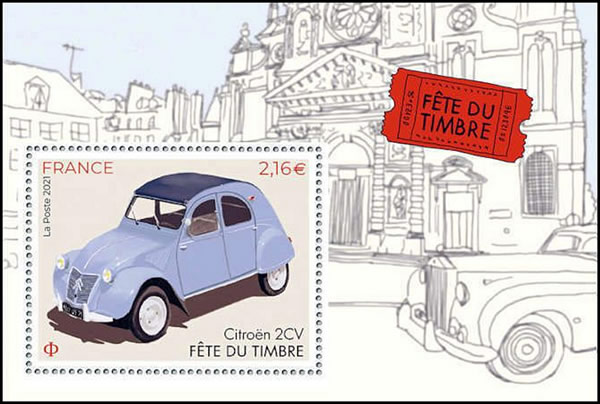 BF 2CV fête du timbre 2021