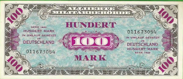 Billet americain 100 mark