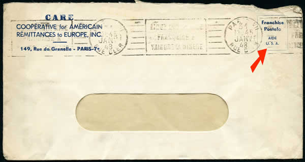 Lettre en franchise de CARE