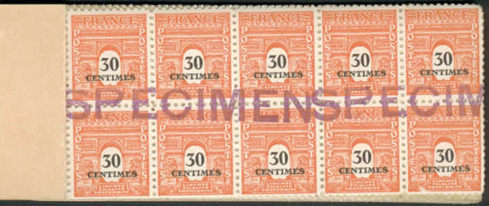 Intérieur du carnet