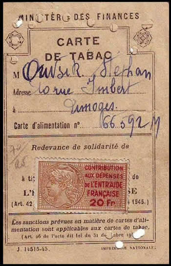 Carte tabac