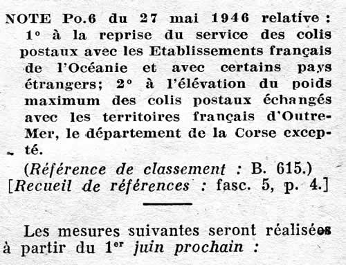 Reprise des colis postaux avec certains pays