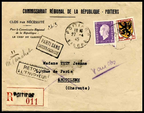 Commissaire de la République Poitiers