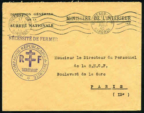 CRS cachet à croix de Lorraine
