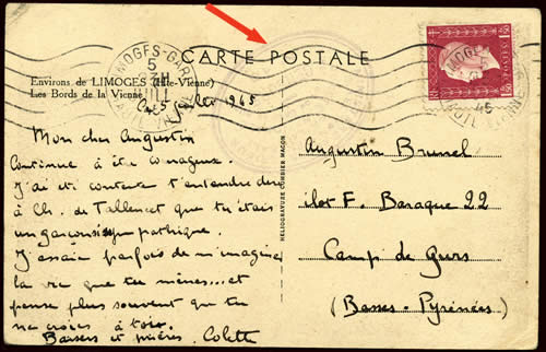 Carte pour le camp de Gurs