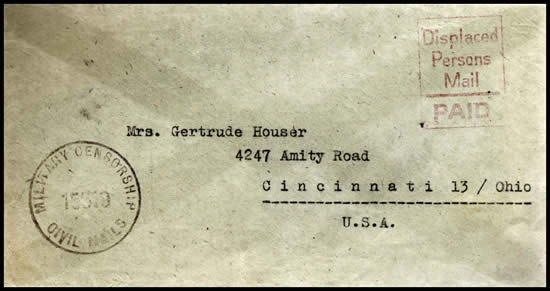 Port Payé du courrier des personnes déplacées