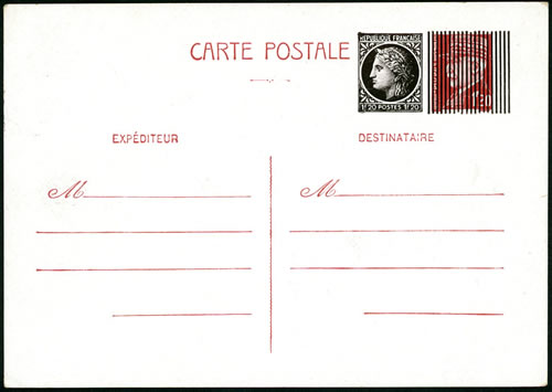 Entier Pétain surchagé Mazelin