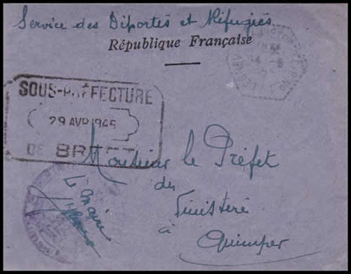 Enveloppe de vote de Brest