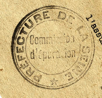 Cachet Comiision d'Epuration