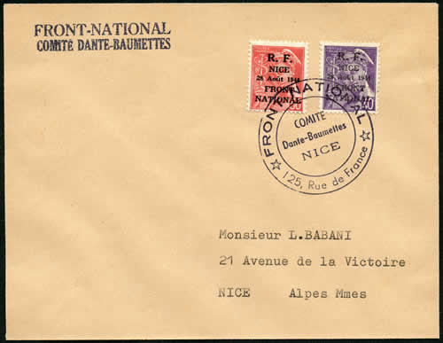 Timbres de la Libération de Nice