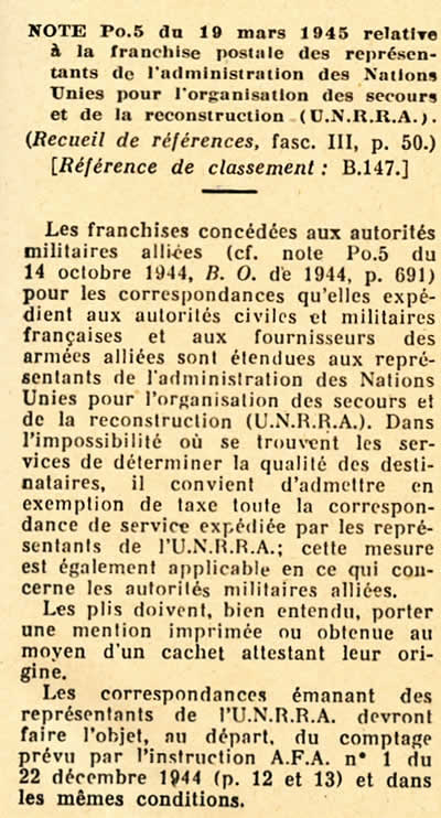 Franchise UNRRA