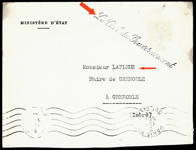 Griffe Le Chef du Gouvernement novembre 1944