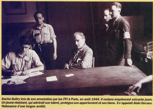 Sacha Guitry intérogé par les FFI