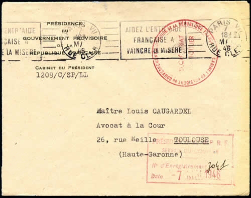 Lettre du GPRF de félix Gouin