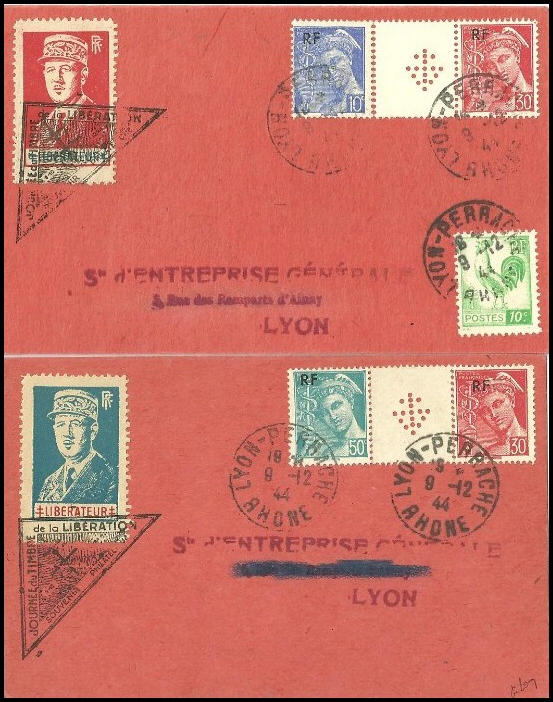 De Gaulle Libérateur sur lettre