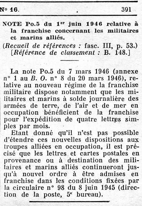 MFranchise des militaires et marins alliés