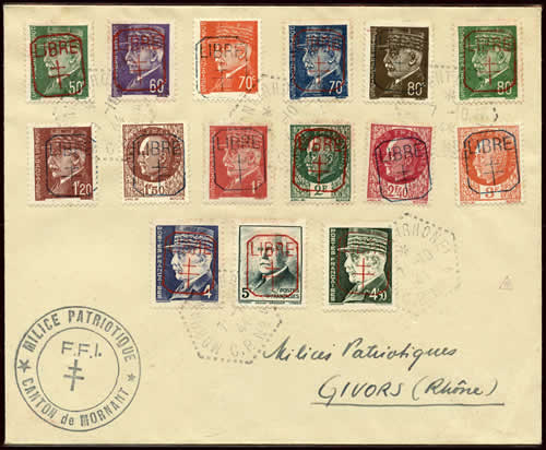 Timbres de la Libération de Mornant