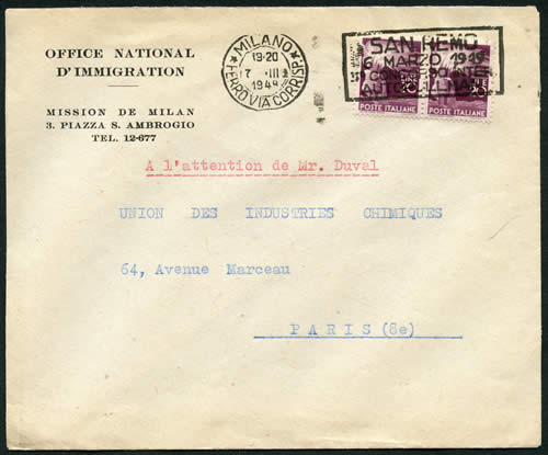 Mission Française Immigration à Milan