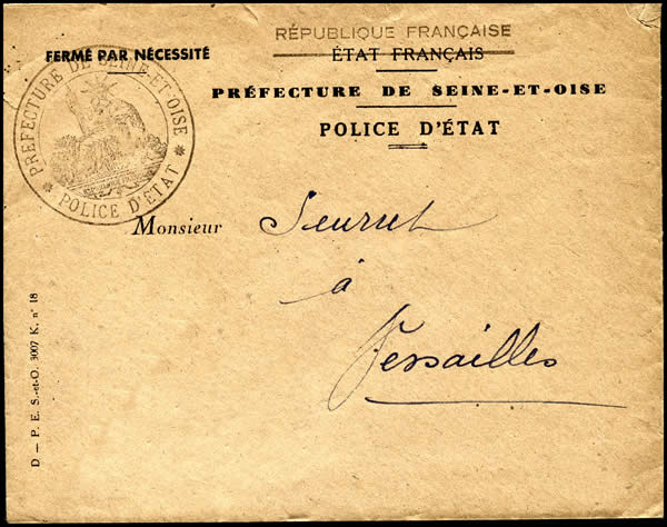 police d'Etat de seine-et-oise