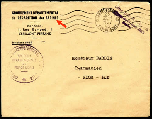 Ravitaillement répartition des farines