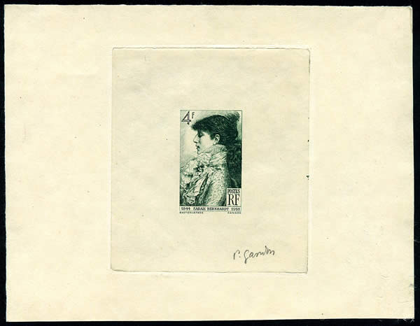 Gravure signée gandon