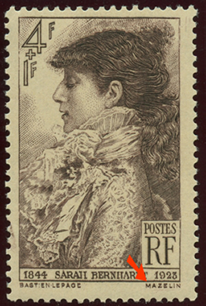 Sarah Bernard signée Mazelin