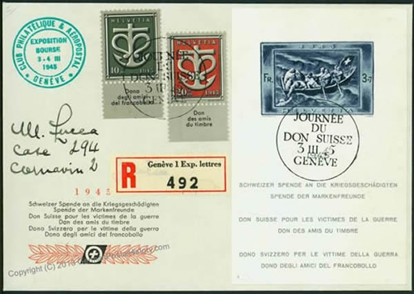 Don suisse oblitération en français