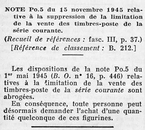 Suppression de la limite de vente des timbres