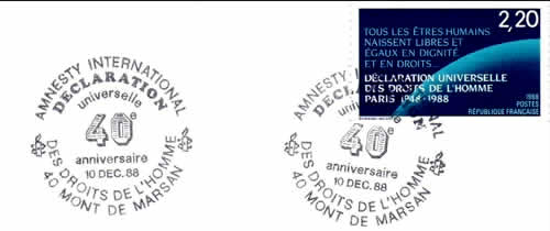 40ème anniversaire de la Déclaration des Droits de l'Homme
