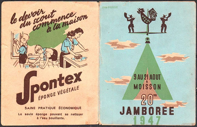 carnet de vignettes non postales du Jamboree 1947
