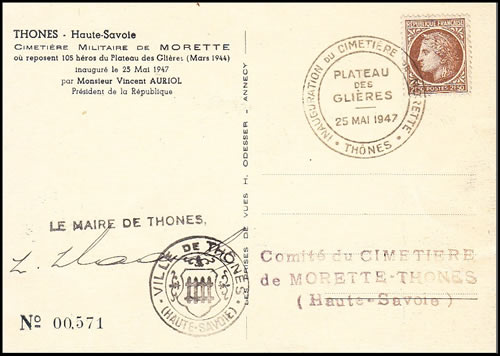 Inauguration du cimetière de Morette