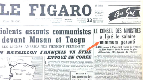 Cration du salaire minimum