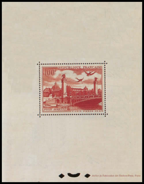 Bloc-Feuillet dentelé  100F CITT