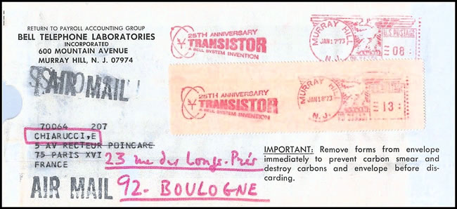 EMA Murray Hill 2ème anniversaire de l'invention du transistor