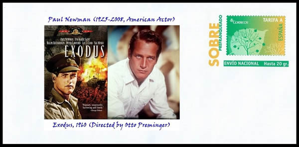 Entier postal privé du film Exodus