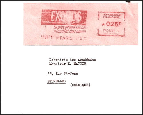 EMA sur étiqutte roman exodus