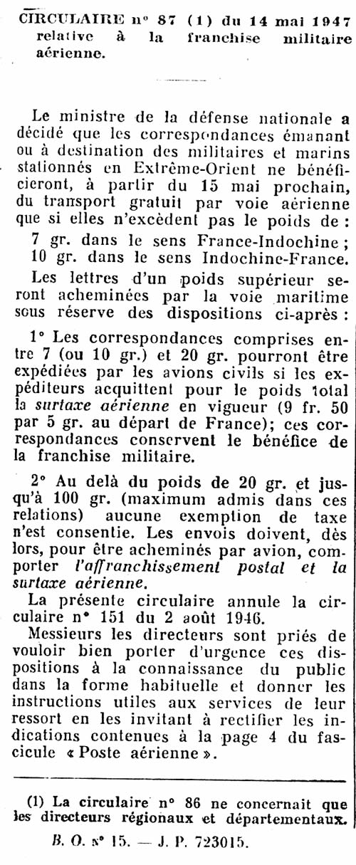 Franchise de poste aérienne