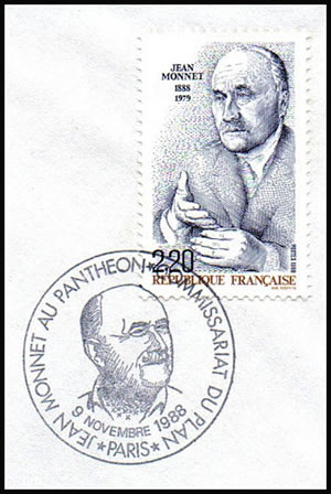 Oblitération temporaire Jean Monnet au Panthéon