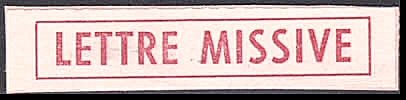 étiquette lettre missive