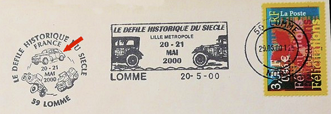 Oblitération de Lomme avec la 203