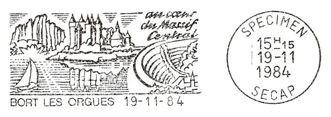 OMEC Bort les Orgues SECAP spécimen