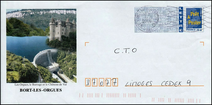 PAP?repiqué de Bort-les-orgues avec photo du barrage et du chateau de Val