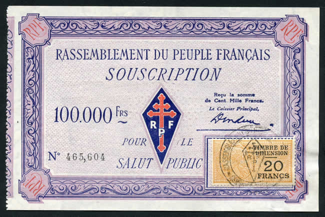 Souche cotisation RPF