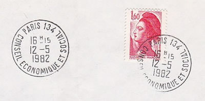 Timbre à date Paris 134 CES