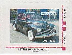 Timbre personnalisé collector Peugeot 203