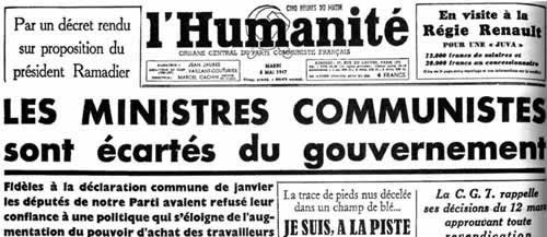 Renvoi des ministres communistes
